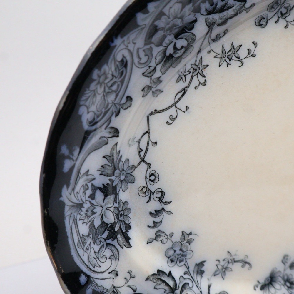 Antique Chatsworth 1790 "Flow Blue" Pattern K. & Co B Late Mayers Serving Tray - Picture 3 of 12